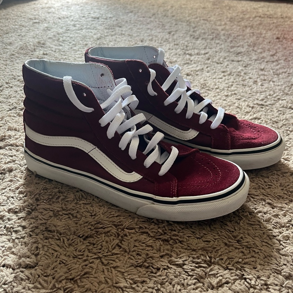 Vans Red Suede High-Top Sneakers - Picture 2 of 8
